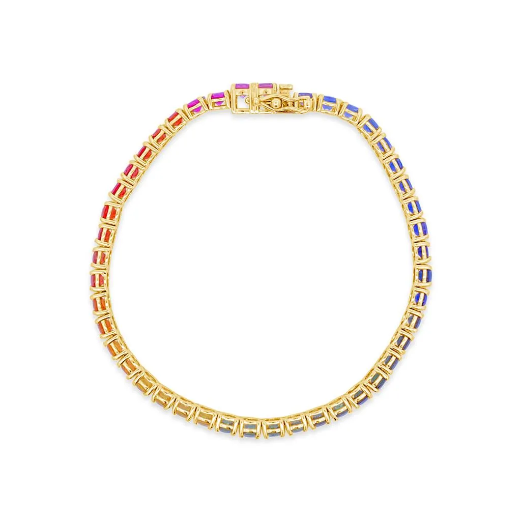 Irisa by Martin Binder Rainbow Sapphire Tennis Bracelet