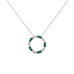 Irisa by Martin Binder Tsavorite Garnet & Diamond Circle Necklace