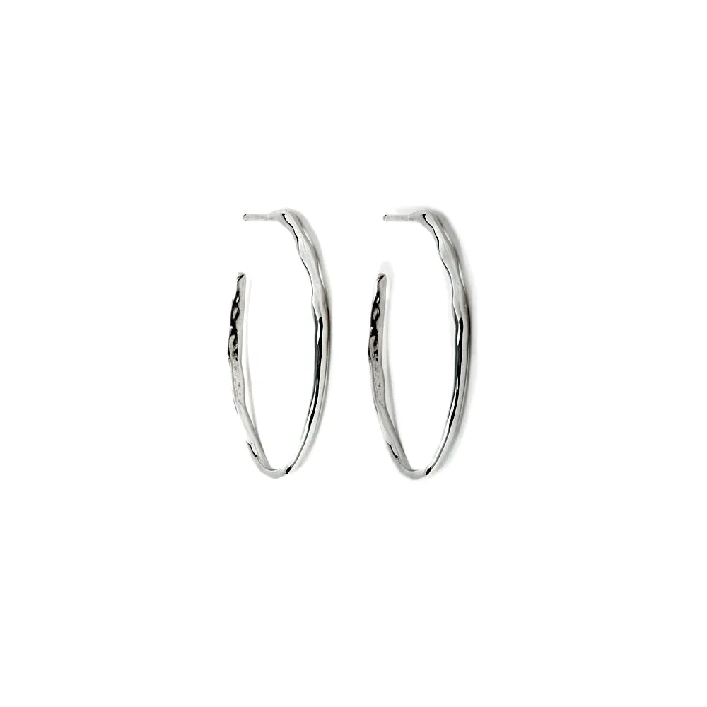 Large Raindrop Hoop Earrings