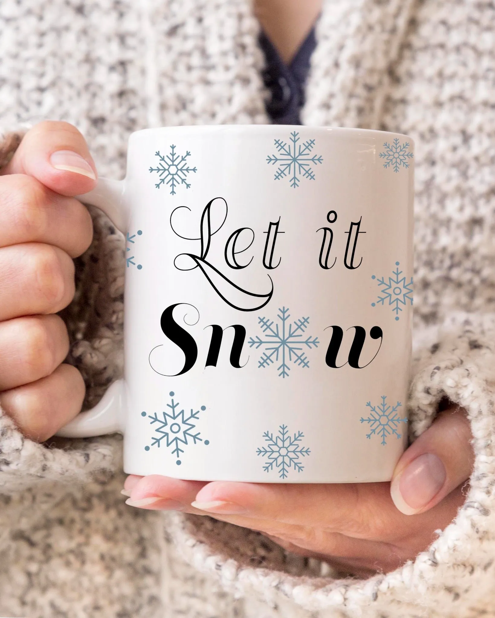 Let it Snow Snowflake Coffee Mug