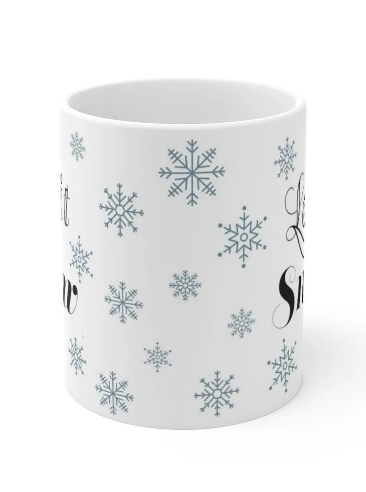 Let it Snow Snowflake Coffee Mug