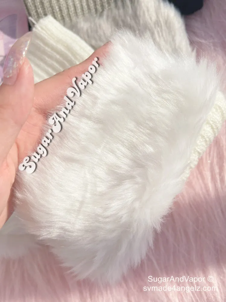 Lucia Snow Furry Mini Leg Warmers