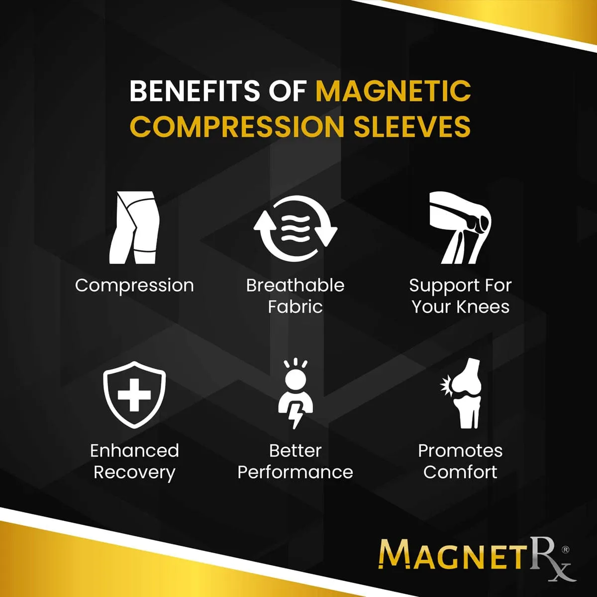 Magnetic Therapy Knee Compression Sleeves (Pair)