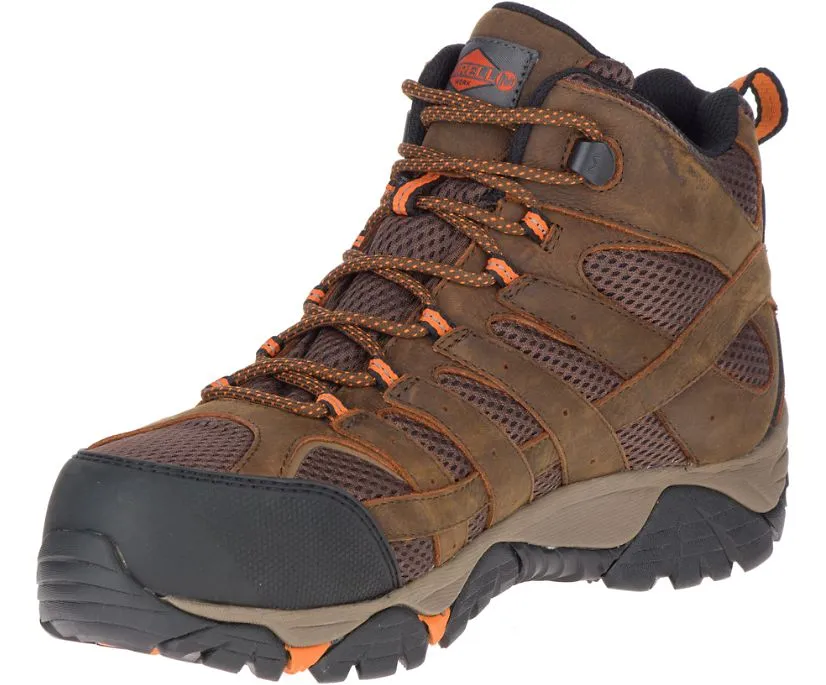 Merrell Men's Moab Vertex Mid Waterproof Comp Toe Work Boot Wide Width