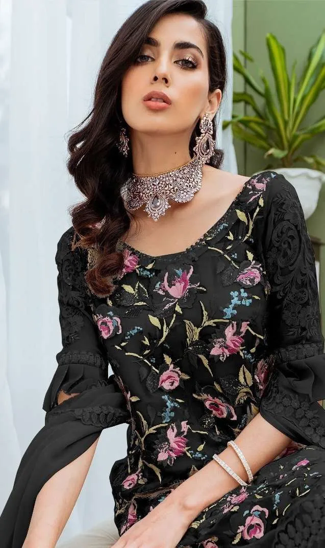 NET EMBROIDERY WORK PREMIUM DESIGNER PARTY WEAR SUIT