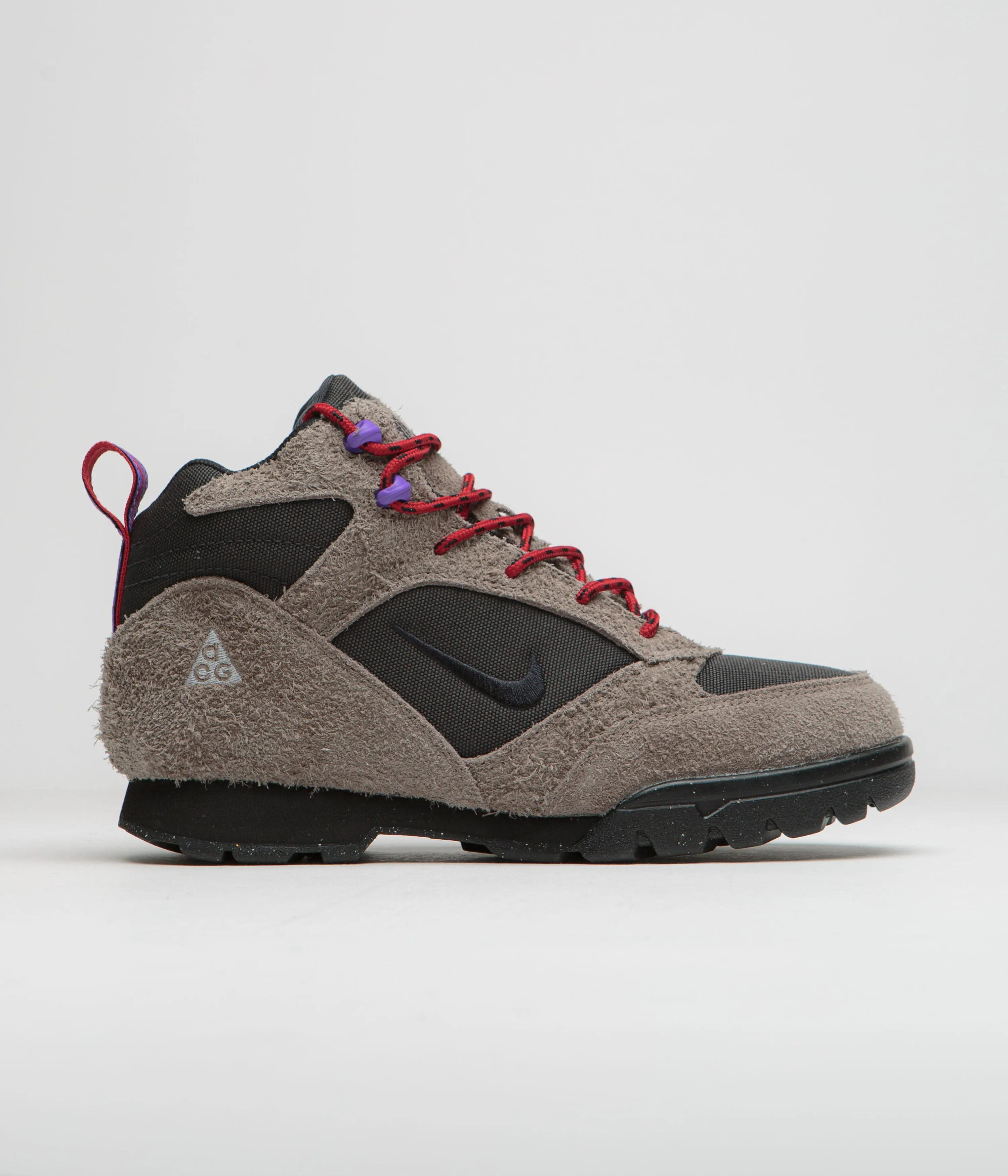 Nike ACG Torre Mid Waterproof Shoes - Olive Grey / Black - Off Noir - Varsity Red