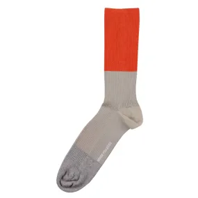 Norse Projects - Bjarki Colour Block Socks - Burned Red