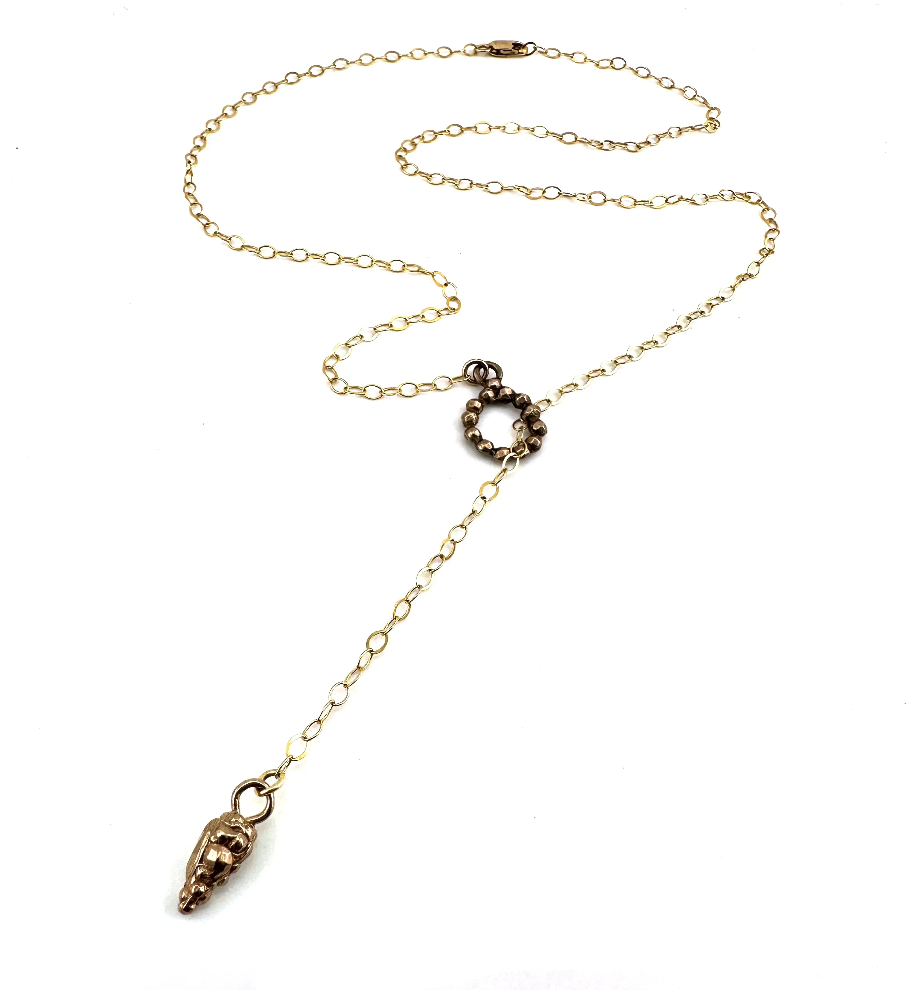 PENDULUM Lariat Necklace - Bronze