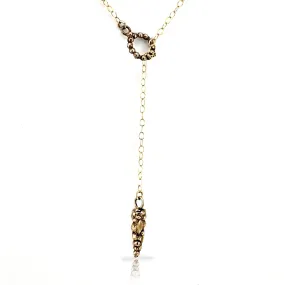 PENDULUM Lariat Necklace - Bronze