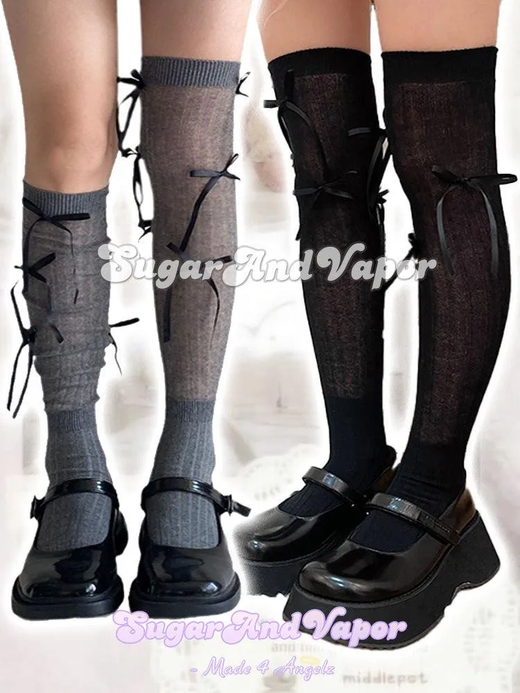 Penelope Ribbons Knee/Thigh High Stockings