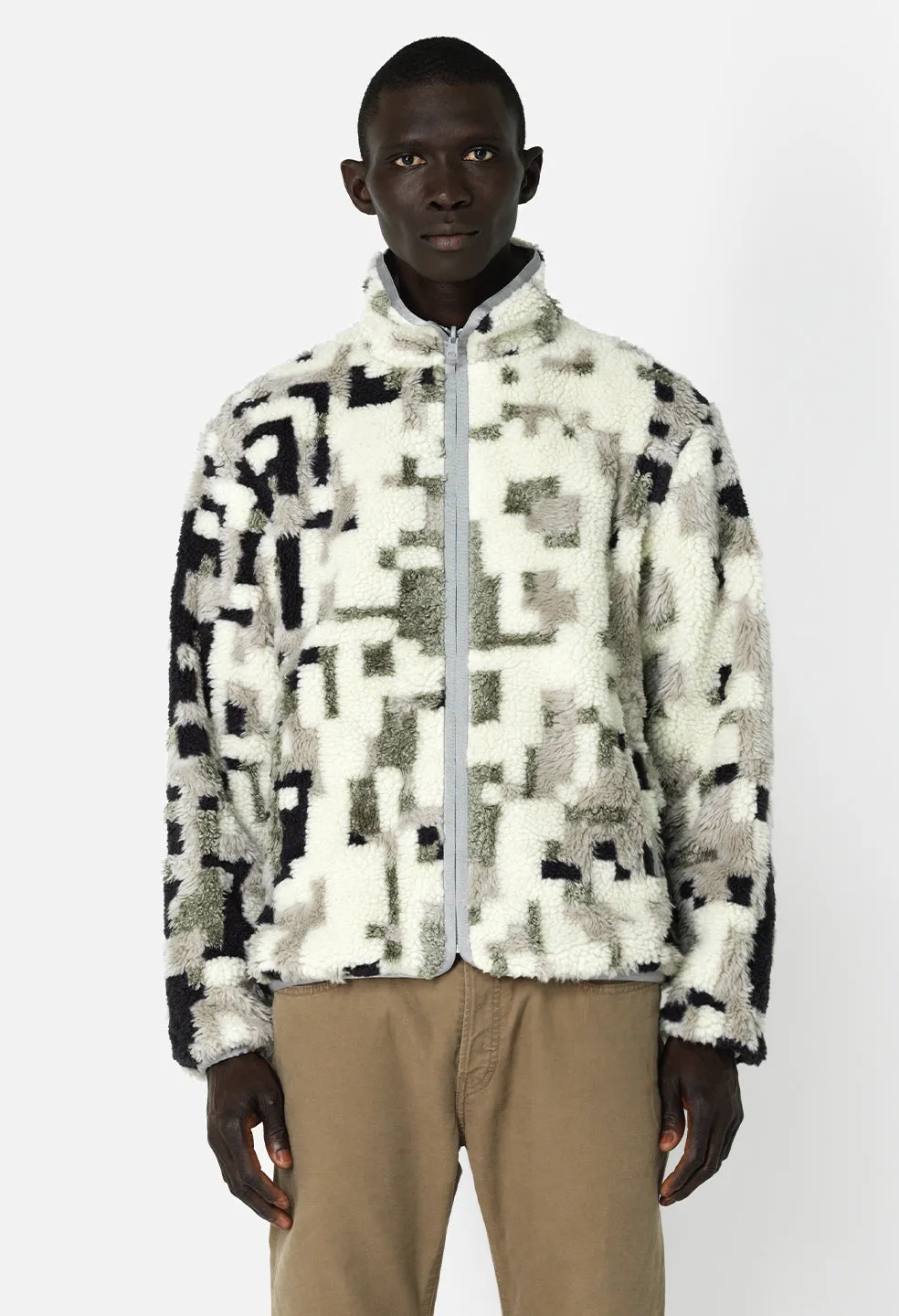 Polar Fleece Full-Zip / 3D Digital Snow Camo