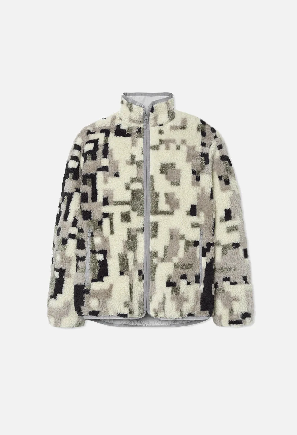 Polar Fleece Full-Zip / 3D Digital Snow Camo