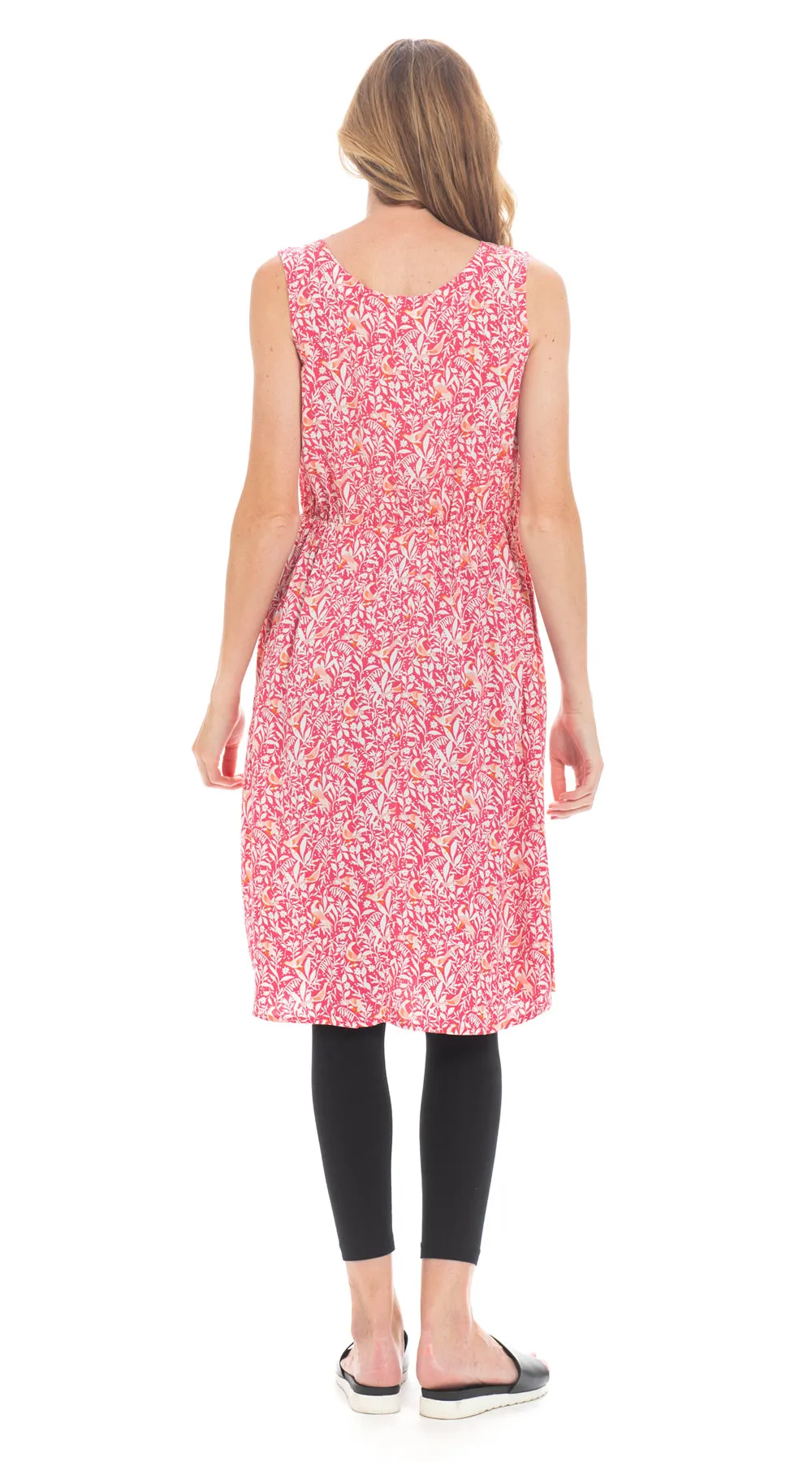 Rachel Dress - pink birds