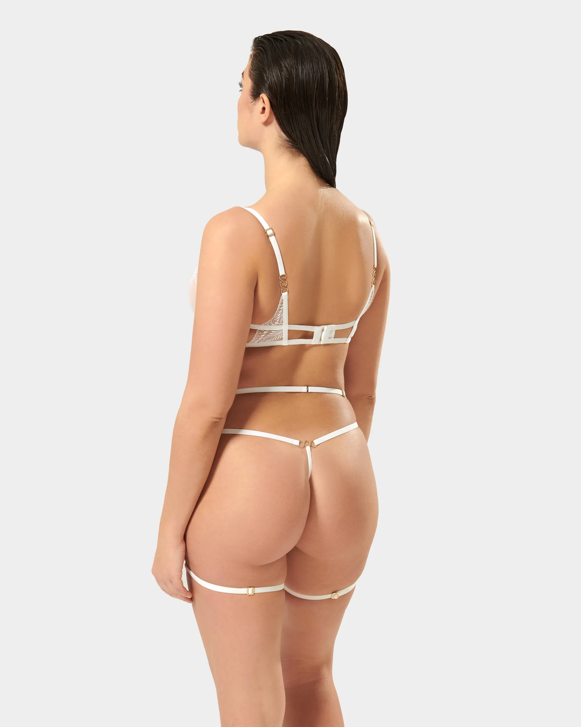 Rafaela Thigh Harness White