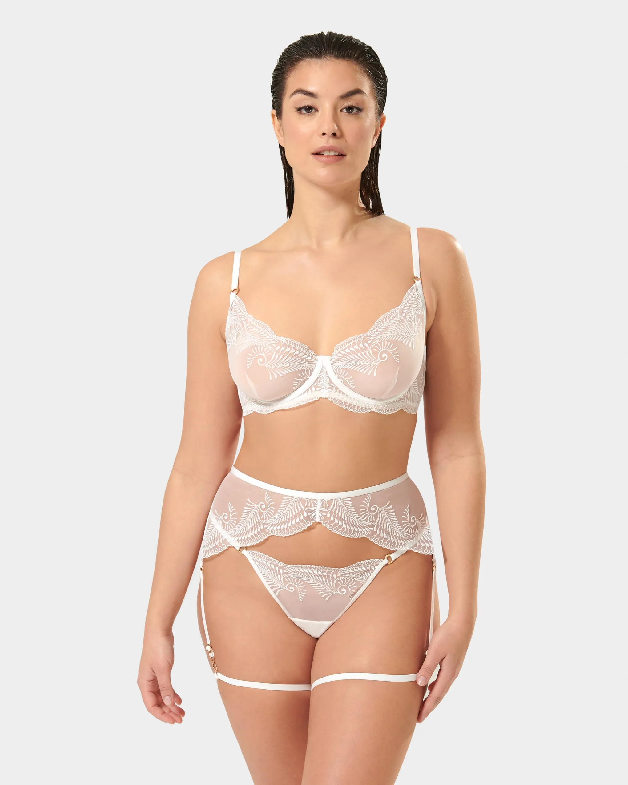 Rafaela Thigh Harness White