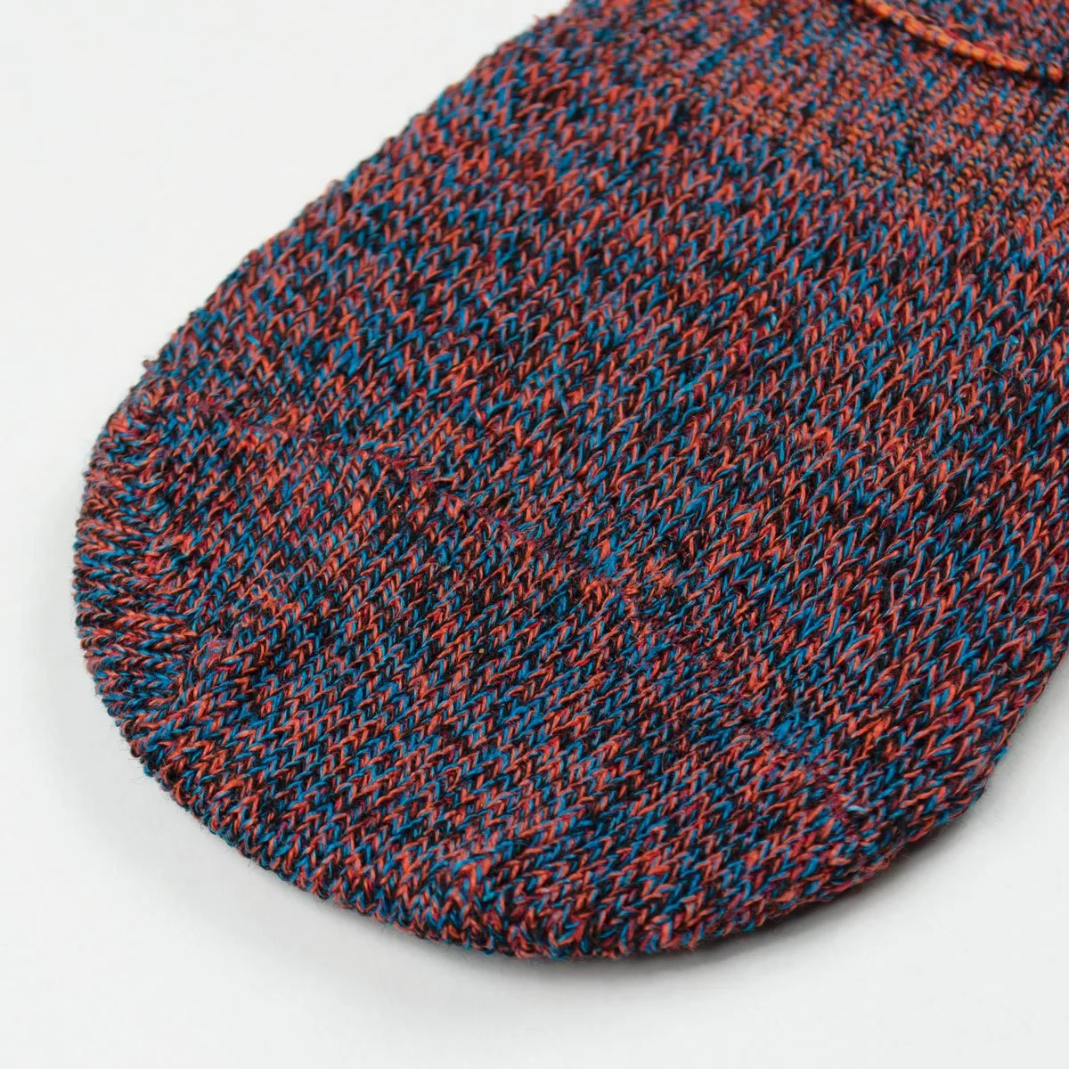 RoToTo - Low Gauge Linen Foot Cover Invisible Socks - Blue / Orange