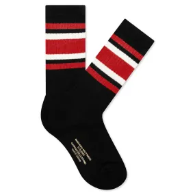 Skater Socks Type-1 - Black/Red