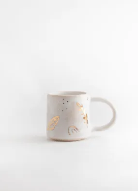 Snow Doodle Gold Large Mug