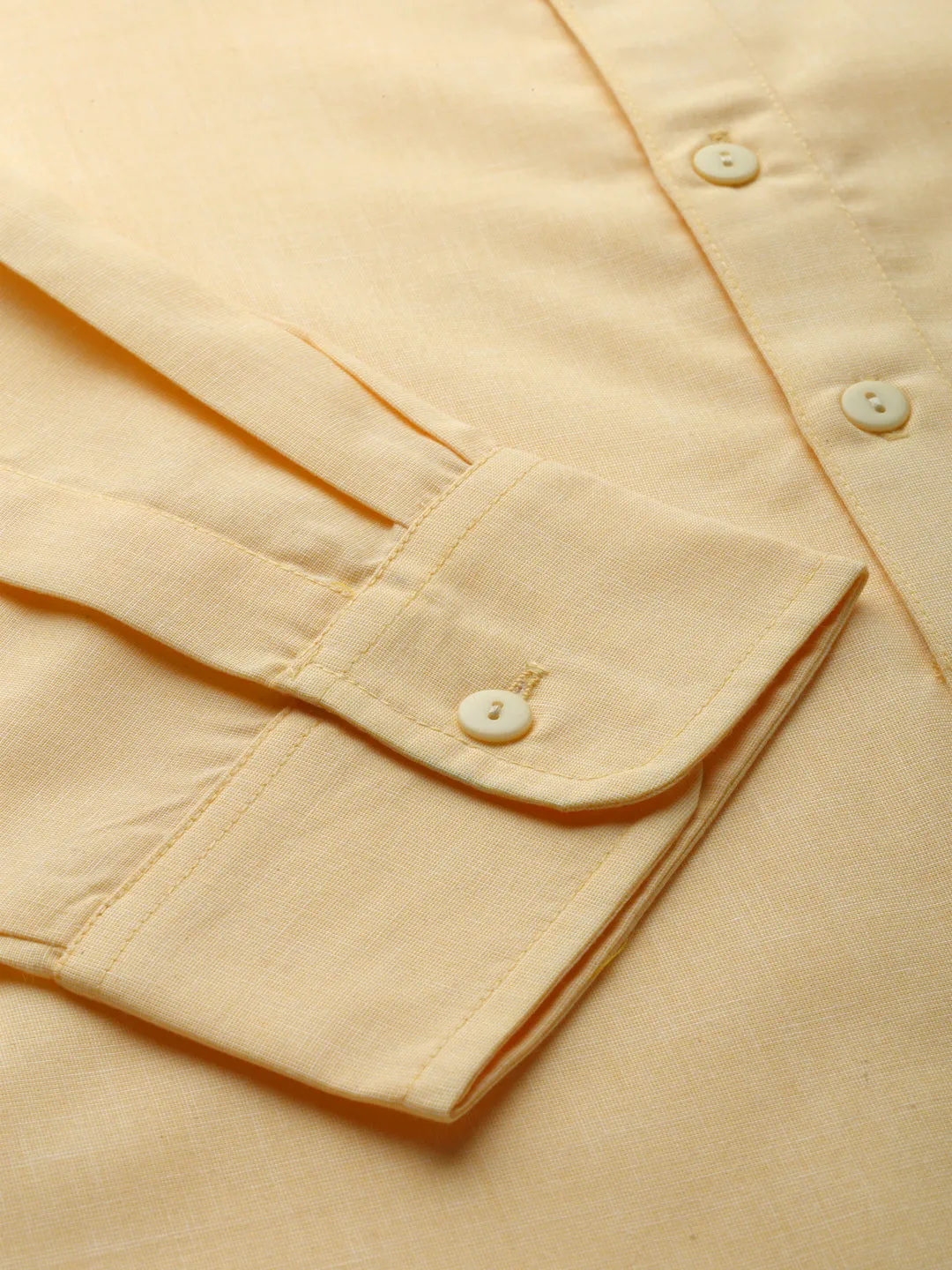 Style Quotient Mens Yellow Solid Kurtas