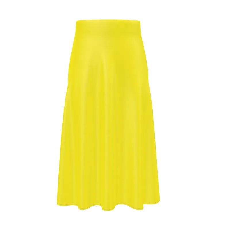 Sun Yellow  Midi Skirt