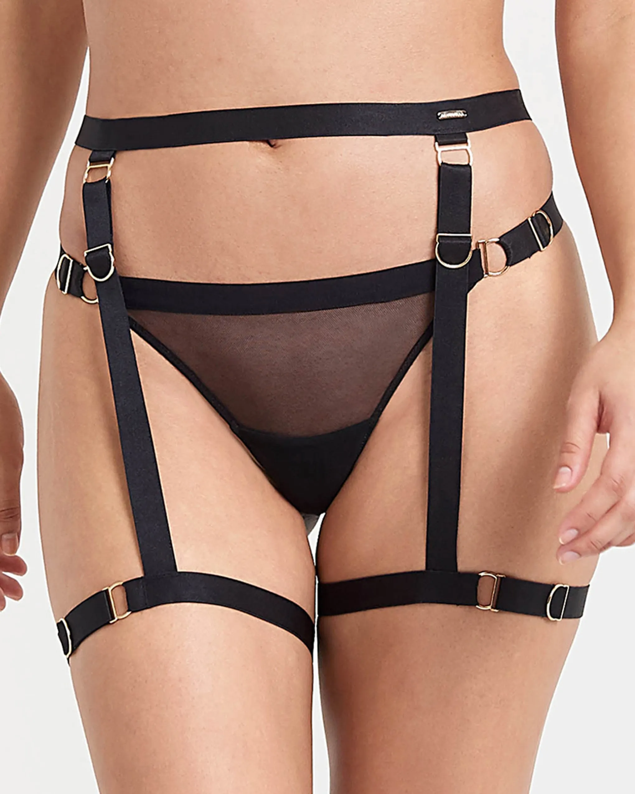 Thea Thigh Harness Black