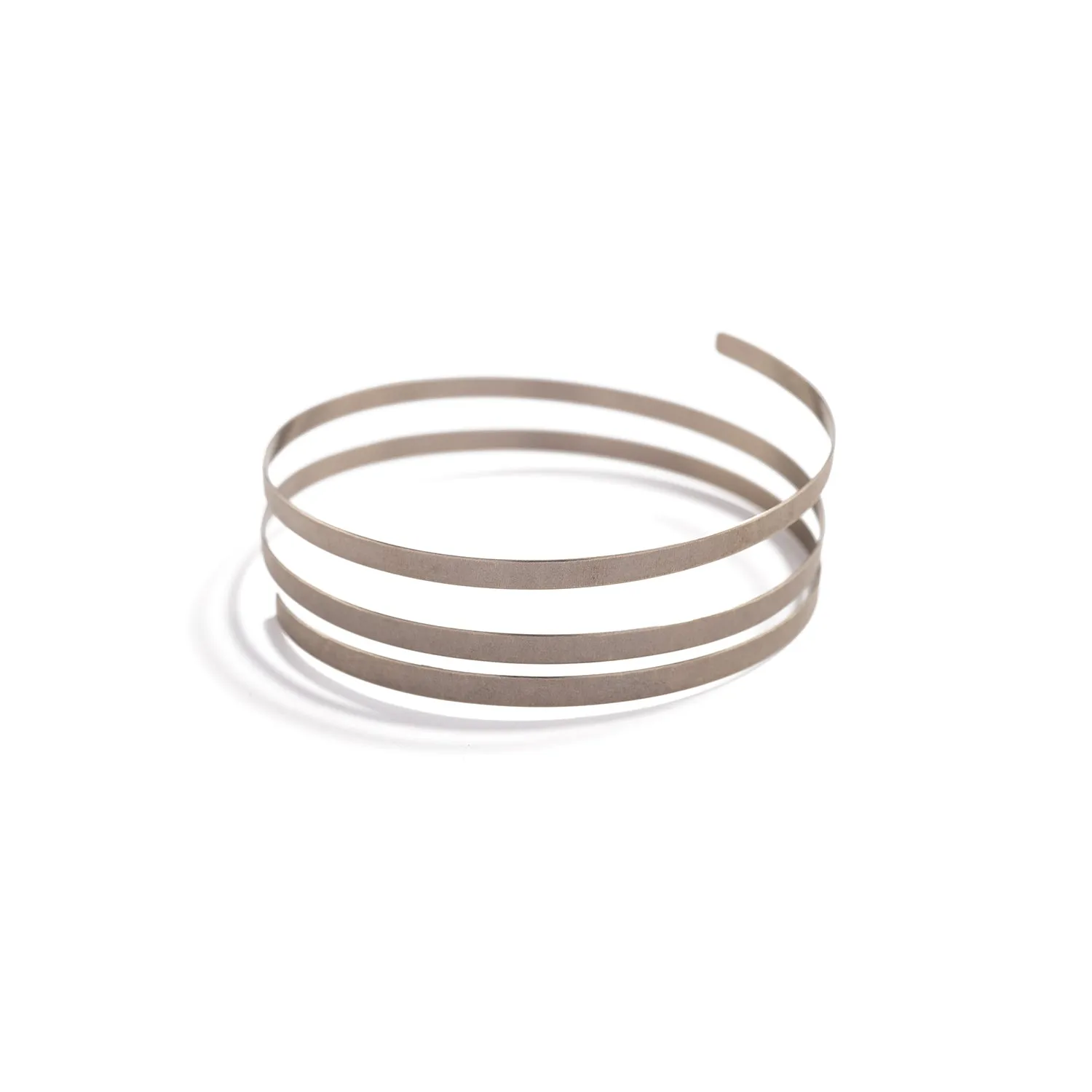 Thin White Gold Nesting Bracelet