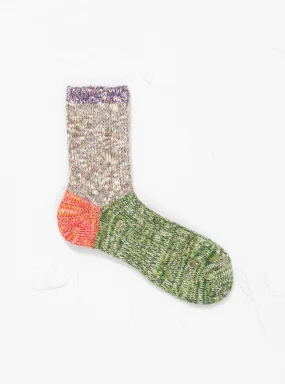 Two Tone Twister Mottled Socks Green