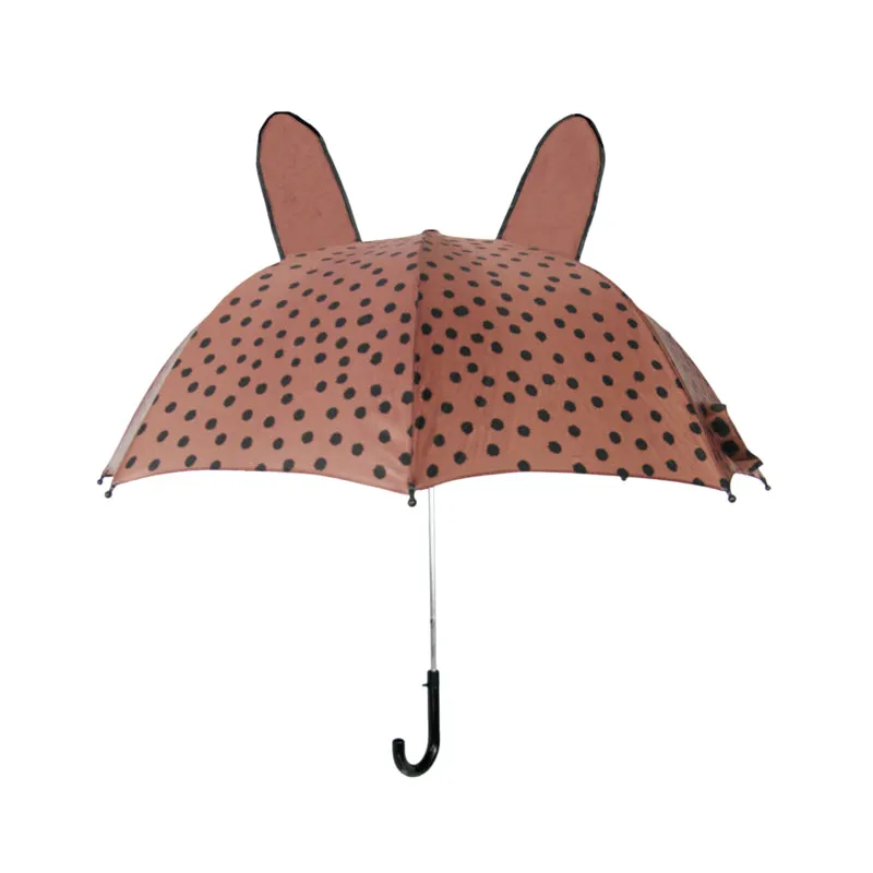 Umbrella with ears - Brown dots