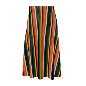 Vintage Striped Midi Skirt