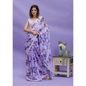 Women Designer Floral Printed Saree