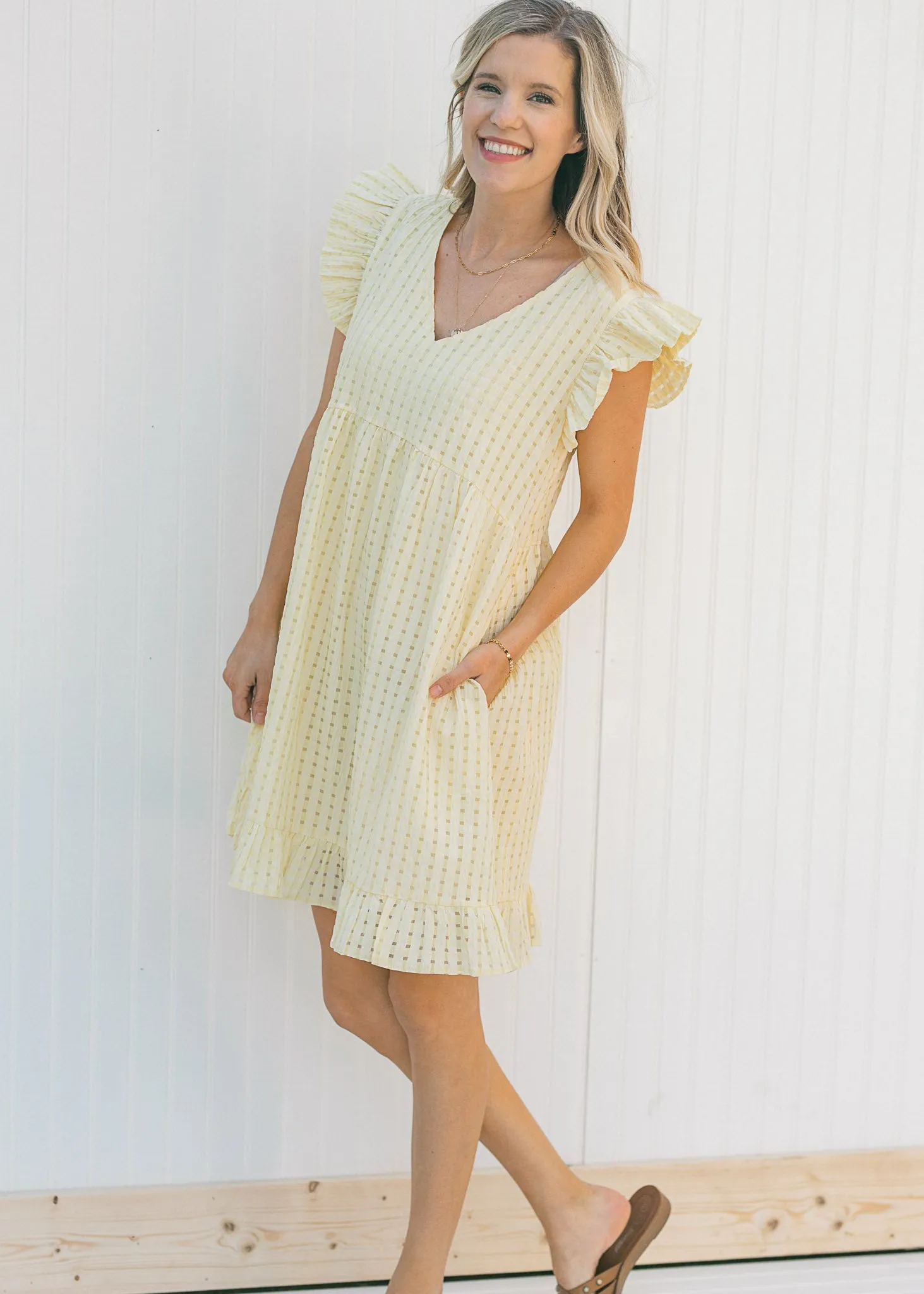 X Daisy Yellow Dress